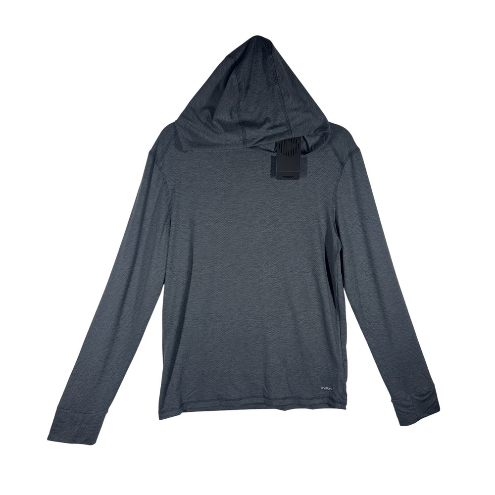 Motion Prospect Hoodie Men Small Charcoal Gray Long Sleeve Athletic Pullover NEW